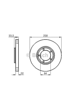 L300 On Fren Dıski Havalı 258mm 5bıjon 86-04 L300 On Fren Dıski Havalı 258mm 5bıjon 86-04