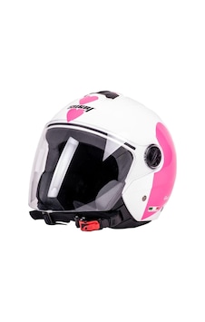 715 Açık Motosiklet Kaskı Beyaz/pembe, Beyaz 715 Açık Motosiklet Kaskı Beyaz/pembe, Beyaz