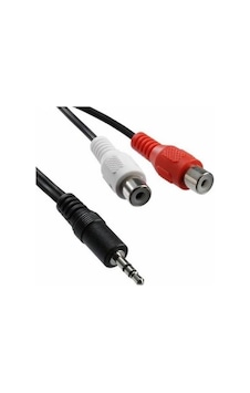 20cm 3.5mm Stereo Erkek AUX To 2 RCA Dişi Tos Ses Çevirici Kablo 20cm 3.5mm Stereo Erkek AUX To 2 RCA Dişi Tos Ses Çevirici Kablo