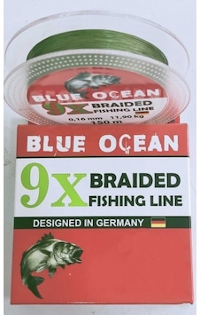 Blue Ocean 9x 150 M.yeşil İp Misina 0,13mm Blue Ocean 9x 150 M.yeşil İp Misina 0,13mm