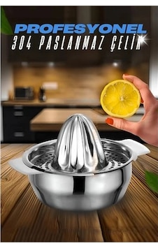 Limon Sıkacağı 304 Paslanmaz Çelik Meyve Sıkacağı Profesyonel 721517 Açık Gri Limon Sıkacağı 304 Paslanmaz Çelik Meyve Sıkacağı Profesyonel 721517 Açık Gri