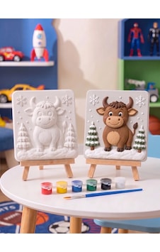 15x15 Sevimli Boğa Taş Boyama Seti Çocuk Ve Yetişkin Hobi Kiti 15x15 Sevimli Boğa Taş Boyama Seti Çocuk Ve Yetişkin Hobi Kiti