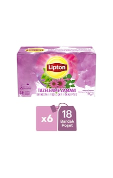 Lipton Tazelenme Zamanı Ekinezya Ve Ökaliptuslu Bitki Ve Meyve Çayı Karışımı 18li X 6 Adet Lipton Tazelenme Zamanı Ekinezya Ve Ökaliptuslu Bitki Ve Meyve Çayı Karışımı 18li X 6 Adet