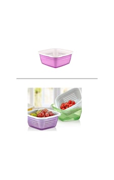 Zümrüt Kare Süzgeçli Badya- 1.3 Lt Mini Süzgeç (1 Adet ) Zümrüt Kare Süzgeçli Badya- 1.3 Lt Mini Süzgeç (1 Adet )