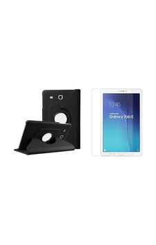 Samsung Galaxy Tab E Uyumlu T560 Dönerli Siyah 9.6" Tablet Kılıfı + Ekran Koruyucu Kapaklı Kılıf Samsung Galaxy Tab E Uyumlu T560 Dönerli Siyah 9.6" Tablet Kılıfı + Ekran Koruyucu Kapaklı Kılıf