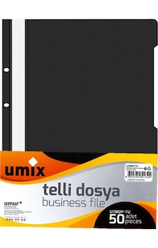 Umix Telli Dosya 50 Adet - Siyah Dosya 50'li Umix Telli Dosya 50 Adet - Siyah Dosya 50'li
