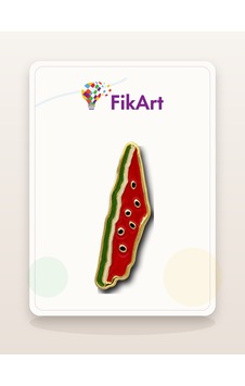 Fikart Uzun Karpuz Dilimi Broş Çok Renkli Fikart Uzun Karpuz Dilimi Broş Çok Renkli