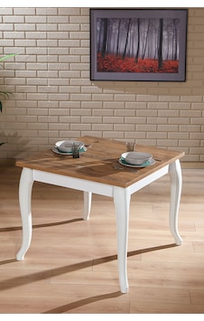 Sirius Atlantik Çam - Beyaz 90x90 Mutfak Masası Sirius Atlantik Çam - Beyaz 90x90 Mutfak Masası