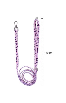 Patterned Recycled Leash Pembe - Pudra Patterned Recycled Leash Pembe - Pudra