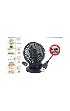 Vantilatör 12v Usb Soketli Torpido Üstü Tekli Vantilatör 12v Usb Soketli Torpido Üstü Tekli