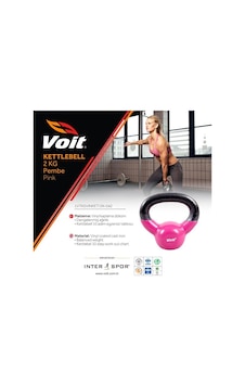 Voit Vinyl Kettlebell 2 KG Pembe Voit Vinyl Kettlebell 2 KG Pembe