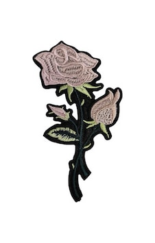 Ütü İle Yapışan - Patch - Lila Rengi Zarif Gül Modeli En:7cm Boy:12.5cm 1adet Lila - 691934778 Lila