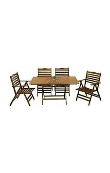 Ürgüp Katlanır Ahşap Bahçe Balkon Seti: 80X120 Masa + 4 Sandalye Ürgüp Katlanır Ahşap Bahçe Balkon Seti: 80X120 Masa + 4 Sandalye