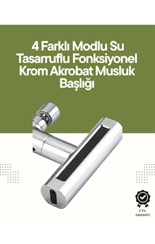 Bay Krom Musluk Başlığı 4'ü 1 Arada Su Çıkışı Kolay Montajlı Najmaddin Standart Bay Krom Musluk Başlığı 4'ü 1 Arada Su Çıkışı Kolay Montajlı Najmaddin Standart