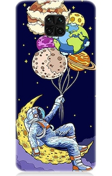 Xiaomi Redmi Note 9 Pro Uyumlu Silikon Kılıf Astronot Ve Gezegenler Xiaomi Redmi Note 9 Pro Uyumlu Silikon Kılıf Astronot Ve Gezegenler