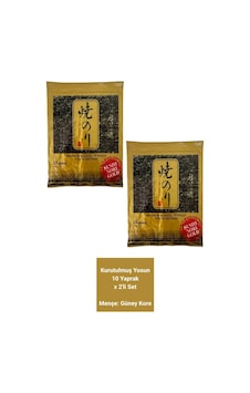 Yaki Nori Sushi Yosunu 10 Yaprak 27 G 2'li Set Yaki Nori Sushi Yosunu 10 Yaprak 27 G 2'li Set