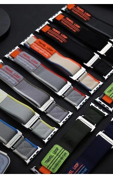 Apple Watch 42mm Alice Kumaş Kordon Saat Değildir - Gri-kırmızı Diğer Apple Watch 42mm Alice Kumaş Kordon Saat Değildir - Gri-kırmızı Diğer
