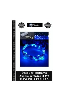 Özel Seri Kutlama Aksesuar Yatak 3 Mt Mavi Pilli Peri Led Özel Seri Kutlama Aksesuar Yatak 3 Mt Mavi Pilli Peri Led