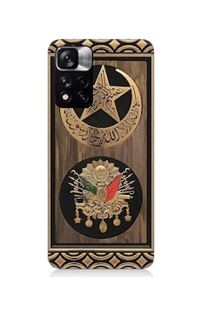 Xiaomi Redmi Note 11 Pro Uyumlu Osmanlı Nişanı Ve Ay Yıldız Desenli Silikon Kılıf Xiaomi Redmi Note 11 Pro Uyumlu Osmanlı Nişanı Ve Ay Yıldız Desenli Silikon Kılıf