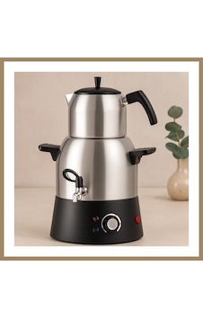 Bezos Elektrikli Semaver Çay Makinesi 3l Su Kazanı 1.1l Demlik 1000w 22 Bezos Elektrikli Semaver Çay Makinesi 3l Su Kazanı 1.1l Demlik 1000w 22