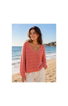 Rouge Basıc Ajurlu Triko Kazak Çok Renkli