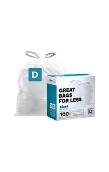 Özel Uyumlu Çöp Torbaları - Basit İnsan X Kodu D Uyumlu 100 Sayım - Beyaz İpli Çöp Astarları 5,3 Galon / 20 Litre Özel Uyumlu Çöp Torbaları - Basit İnsan X Kodu D Uyumlu 100 Sayım - Beyaz İpli Çöp Astarları 5,3 Galon / 20 Litre