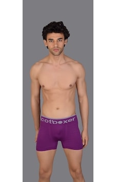 Avva Dikişsiz Microfiber Likralı Erkek Boxer Mor