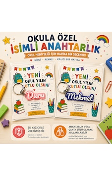 Dual 3d Kişiye Özel İsimli Okul Hediyeliği 3d Anahtarlık Çanta Süsü - 10'lu Paket / Kreş Anaokulu İlkokul Hediyelik Beyaz Dual 3d Kişiye Özel İsimli Okul Hediyeliği 3d Anahtarlık Çanta Süsü - 10'lu Paket / Kreş Anaokulu İlkokul Hediyelik Beyaz