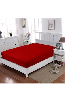 Lionas Lastikli %100 Pamuk Penye Çarşaf Çift Kişilik 160 X 200 Kırmızı Lionas Lastikli %100 Pamuk Penye Çarşaf Çift Kişilik 160 X 200 Kırmızı