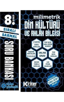 LGS Sıralı Sarmal Milimetrik Din Kültürü ve Ahlak Bilgisi Soru Bankası - Osman Karson - Kriter Akademi Yayınları LGS Sıralı Sarmal Milimetrik Din Kültürü ve Ahlak Bilgisi Soru Bankası - Osman Karson - Kriter Akademi Yayınları