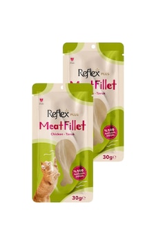 Meat Fillet Yetişkin Kediler İçin Ödül Maması Tavuk 30 Gr İkili Paket Meat Fillet Yetişkin Kediler İçin Ödül Maması Tavuk 30 Gr İkili Paket