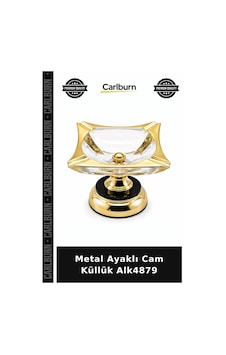 Metal Ayaklı Cam Küllük Şık Gereç Masa Aksesuarı Metal Ayaklı Cam Küllük Şık Gereç Masa Aksesuarı