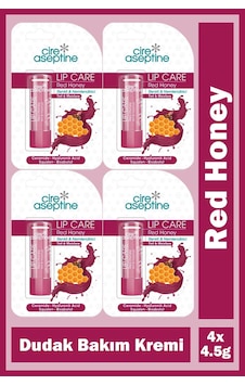 Cire Aseptine Red Honey Renkli Nemlendirici Dudak Bakım Kremi 4,5 Gr 4 Adet Cire Aseptine Red Honey Renkli Nemlendirici Dudak Bakım Kremi 4,5 Gr 4 Adet