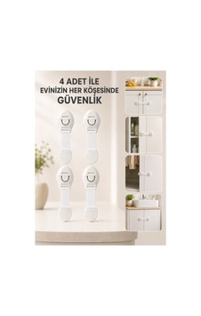 Novento 4 Adet Çok Amaçlı Çocuk Güvenlik Kilidi Dolap, Çekmece Ve Gardırop İçin Novento 4 Adet Çok Amaçlı Çocuk Güvenlik Kilidi Dolap, Çekmece Ve Gardırop İçin