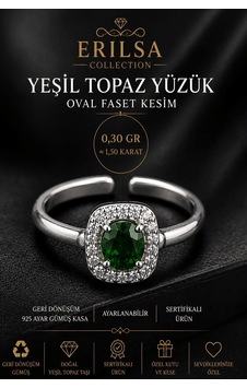 Sertifikalı Yeşil Topaz Taşlı Ayarlamalı Geri Dönüşüm Gümüş Kasa Çok Renkli Sertifikalı Yeşil Topaz Taşlı Ayarlamalı Geri Dönüşüm Gümüş Kasa Çok Renkli
