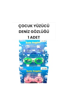 Çocuk Yüzücü Deniz Gözlüğü 1 Adet Karma Renk Çok Renkli
