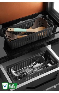 Ny Home 2 Adet Çekmece İçi Bıçaklık & Kaşıklık Organizer Antrasit Beyaz Ny Home 2 Adet Çekmece İçi Bıçaklık & Kaşıklık Organizer Antrasit Beyaz