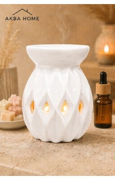 Seramik Buhurdanlık Dekoratif Mumluk, Koku Yağı Ve Wax Uyumlu Aromaterapi Koku Lambası