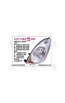 DEPO 215-11B5L-LD-EM Ön Far Sol Nissan Note 06-09 DEPO 215-11B5L-LD-EM Ön Far Sol Nissan Note 06-09
