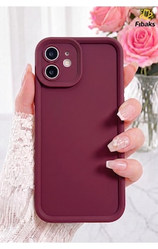 Fibaks iPhone 11 Uyumlu Kılıf Kamera Korumalı Yumuşak Dokulu Renkli Silikon Kapak Bordo Fibaks iPhone 11 Uyumlu Kılıf Kamera Korumalı Yumuşak Dokulu Renkli Silikon Kapak Bordo