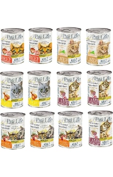 Pati Life Karışık Konserve Yetişkin Kedi Maması 12 x 415 G Pati Life Karışık Konserve Yetişkin Kedi Maması 12 x 415 G