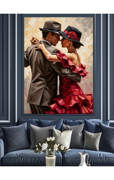 Tutkulu Dans Eden Tango Çifti Dekoratif Kanvas - Mdf Ahşap Tablo Tutkulu Dans Eden Tango Çifti Dekoratif Kanvas - Mdf Ahşap Tablo