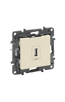 Legrand Raventi Serisi Tekli Usb Şarj Priz Krem - 768497 Legrand Raventi Serisi Tekli Usb Şarj Priz Krem - 768497