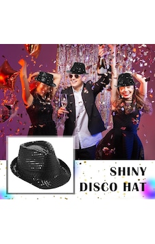 Nessiworld Disko Star Siyah Payetli Fötr Şapka Yetişkin Boy Nessiworld Disko Star Siyah Payetli Fötr Şapka Yetişkin Boy