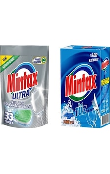 Mintax Ultra Bulaşık Makinesi Deterjanı 33 Tablet + Mintax Tuzu 1500 G Mintax Ultra Bulaşık Makinesi Deterjanı 33 Tablet + Mintax Tuzu 1500 G