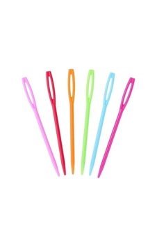 6 Adet Plastik Yün Iğnesi 9cm