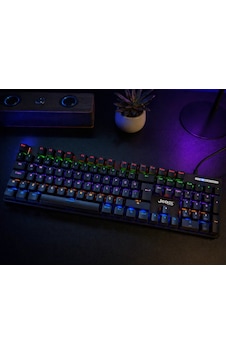 Jedel Kl-138 Blue Switch Mekanik Rgb Efekli Işıklı Oyuncu Klavye Q Türkçe Klavye
