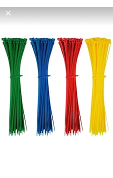 Kupa Plastik Renkli Cırt Kelepçe 3,6x15cm - 25'er Ad: Sarı-yeşil-kırmızı-mavi 150 MM Kupa Plastik Renkli Cırt Kelepçe 3,6x15cm - 25'er Ad: Sarı-yeşil-kırmızı-mavi 150 MM