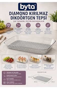 Diamond Kırılmaz Dikdörtgen Sunum Tepsisi Şeffaf Pet Servis Ve İkram Tepsisi Şeffaf Diamond Kırılmaz Dikdörtgen Sunum Tepsisi Şeffaf Pet Servis Ve İkram Tepsisi Şeffaf