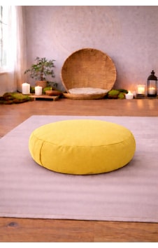 Zafu Yoga Meditasyon Minderi - Yuvarlak Meditasyon Minderi Sarı Zafu Yoga Meditasyon Minderi - Yuvarlak Meditasyon Minderi Sarı